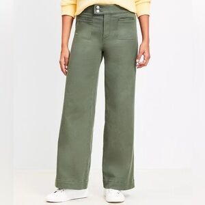 LOFT Palmer Wide Leg Pants in Twill